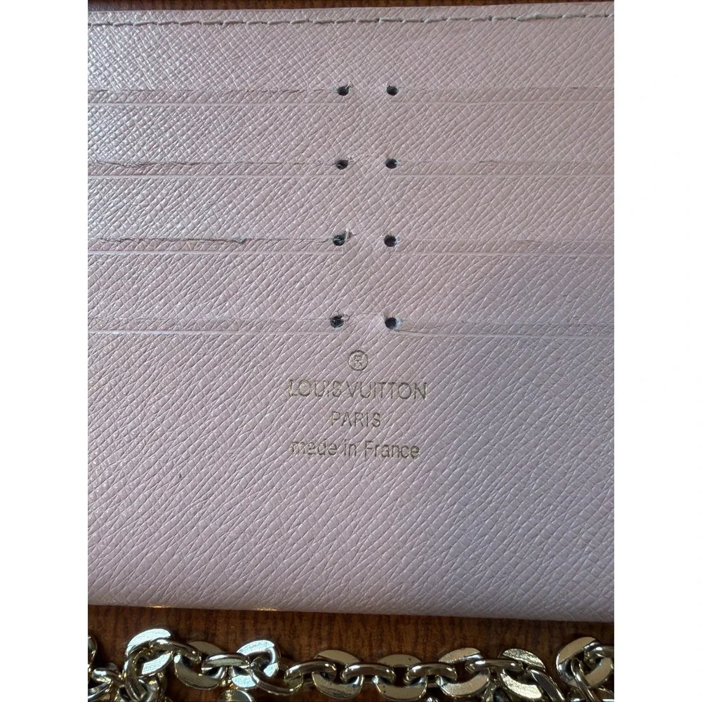 Louis Vuitton Pochette Felicie Damier Azur Chain Shoulder Bag N63106 With Insert